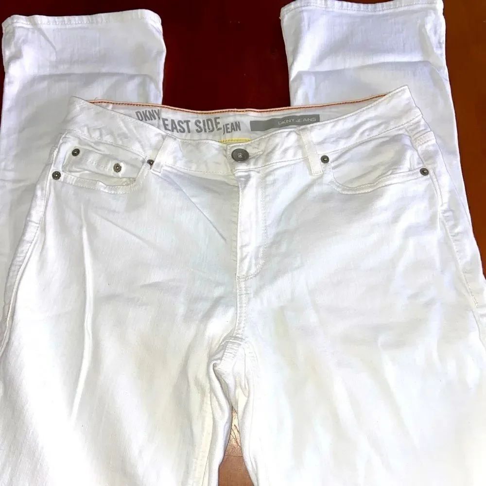 DKNY white denim east side edition jeans